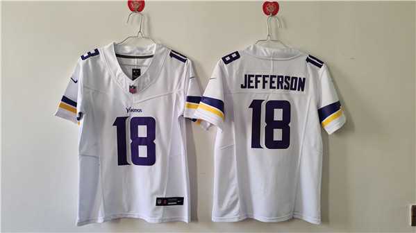 Women's Minnesota Vikings #18 Justin Jefferson White F.U.S.E. Vapor Untouchable Limited Football Stitched Jersey(Run Small),We sell and wholesale Women's Minnesota Vikings #18 Justin Jefferson White F.U.S.E. Vapor Untouchable Limited Football Stitched Jersey(Run Small) on line form chian!